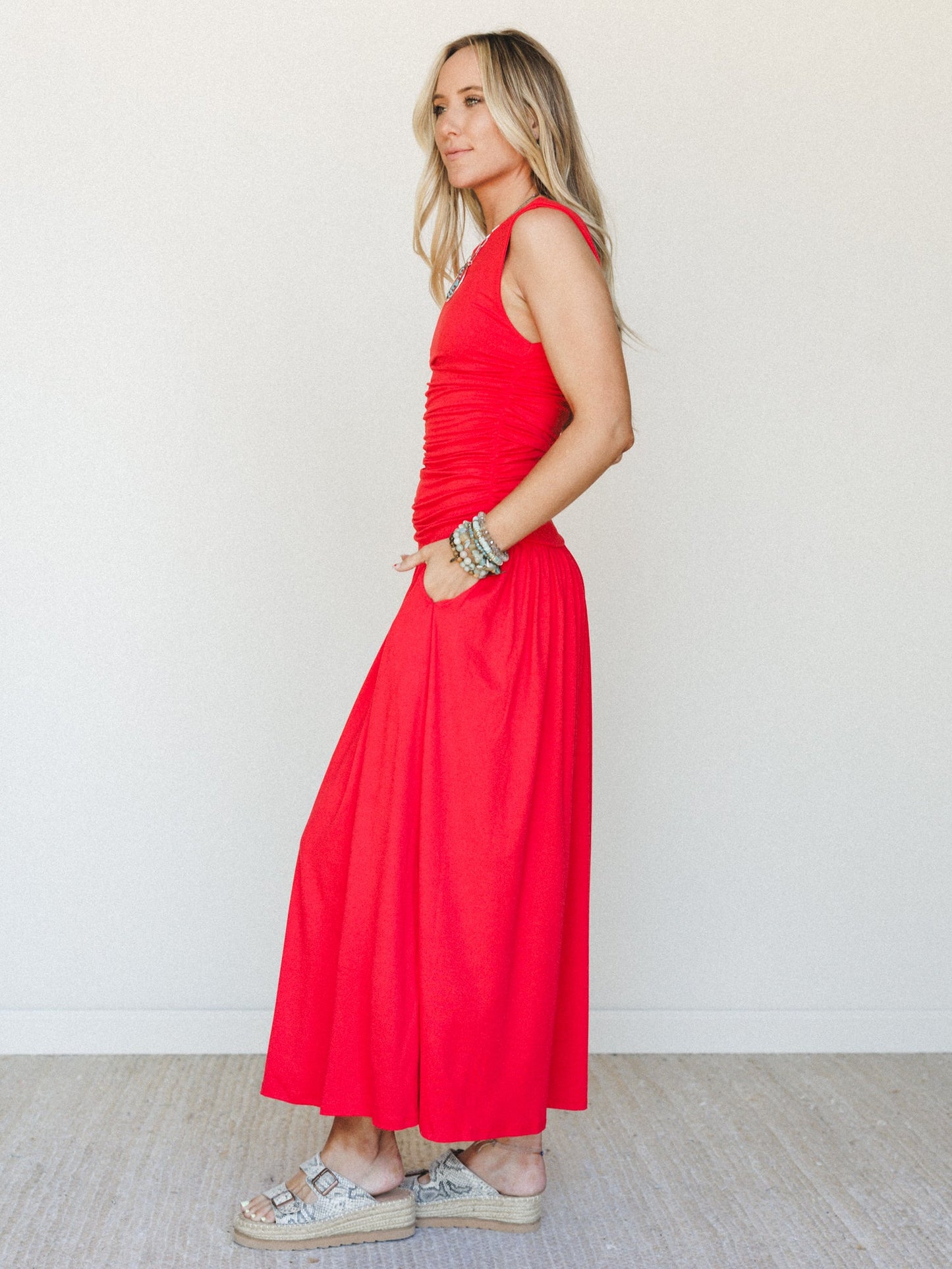 Here for Sunshine Dress - Cherry Tomato