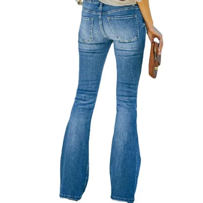Women's Classic Blue Flared Jeans | Great for Everyday Wear