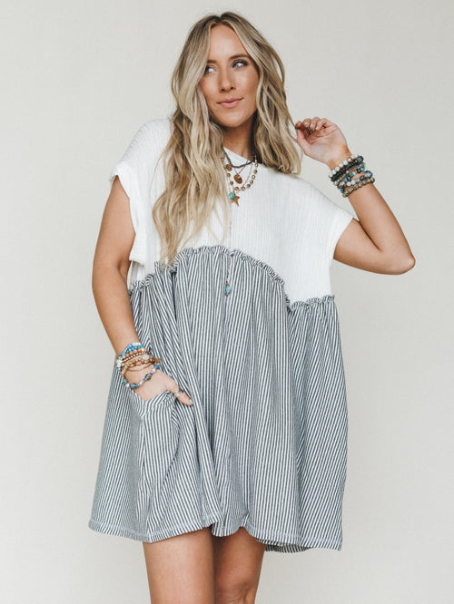 The Nest No Fuss Babydoll Dress - Off White - Pre Order