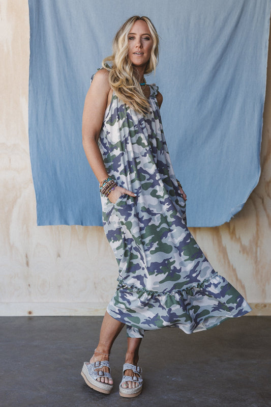 The Nest Field Ready Maxi Dress - Charcoal Olive - Pre Order