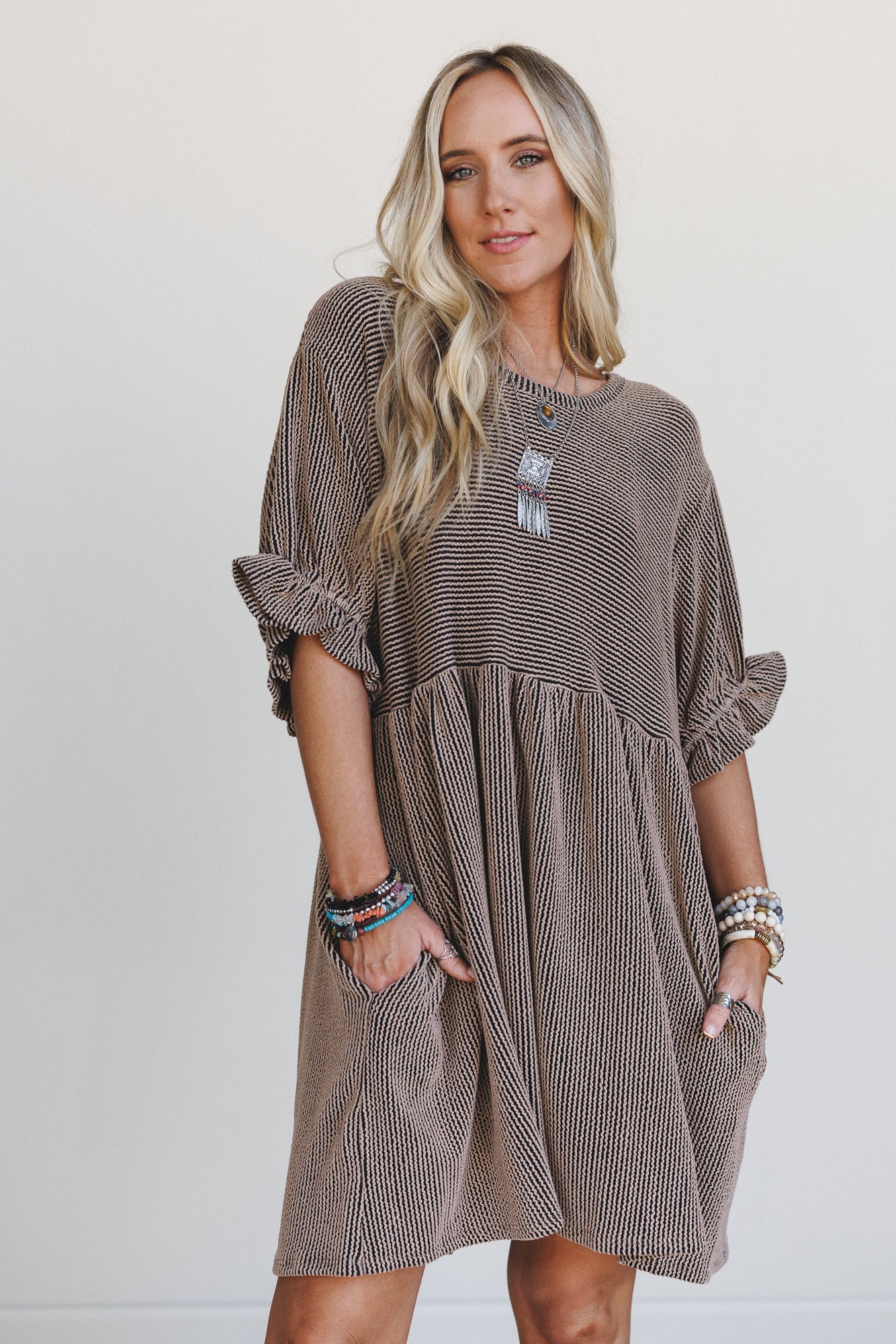 The Nest Open Sky Dress - Camel - Pre Order