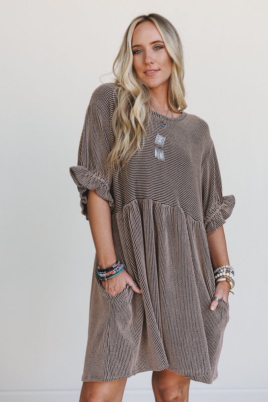 The Nest Open Sky Dress - Camel - Pre Order
