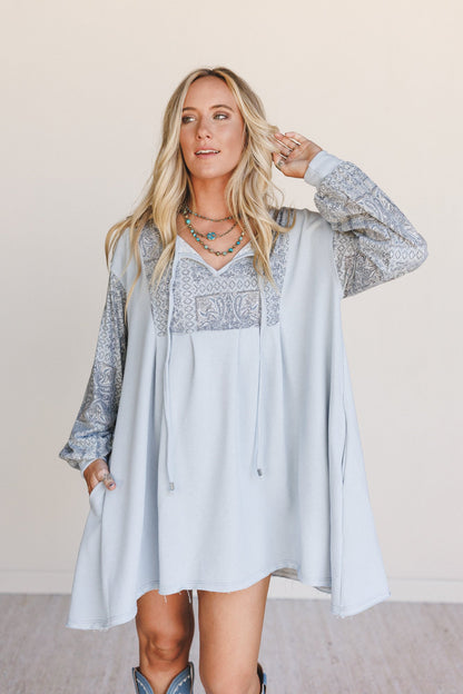 The Nest Sky Light Dress - Blue Multi - Pre Order