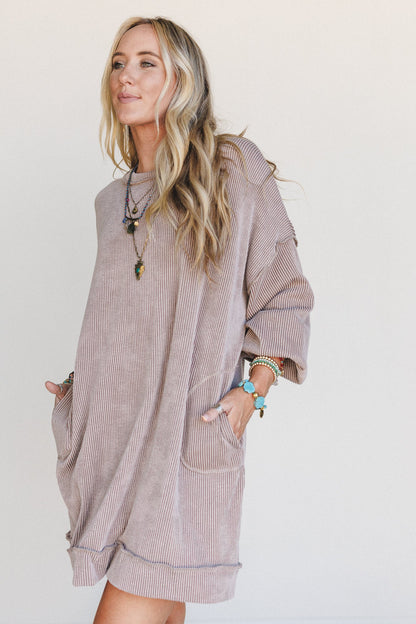 The Nest Moon Glow Long Sleeve Dress - Acorn - Pre Order