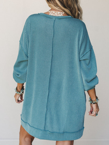 The Nest Moon Glow Long Sleeve Dress - Spruce