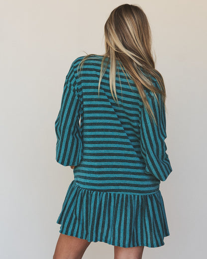 The Nest Endless Love Cuff Sleeve Dress - Teal