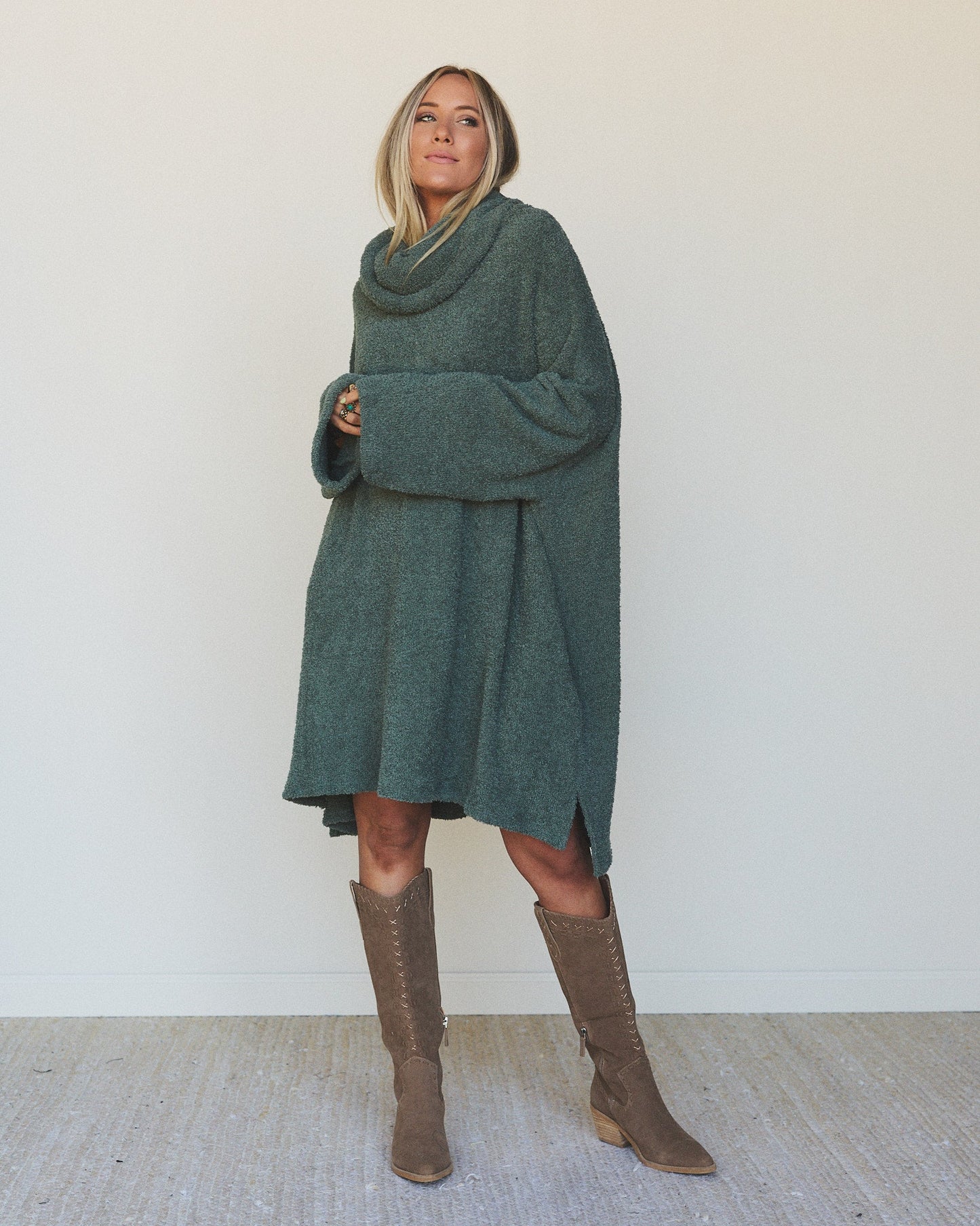 The Nest Hartlie Sweater Dress - Basil