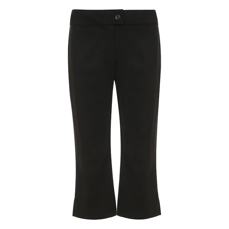 Novalynn Slit Hem Midi Pants