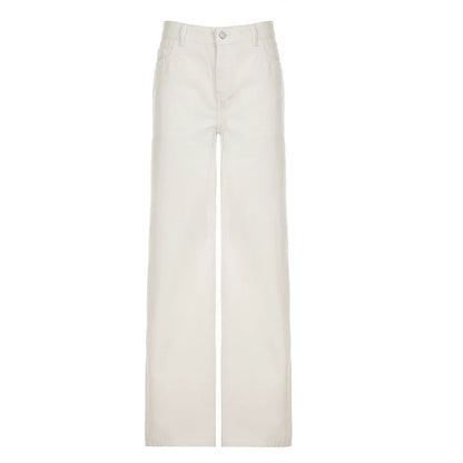 Andria White Straight-Leg Jeans