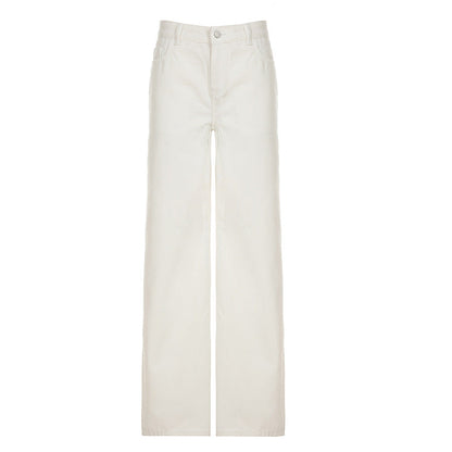 Ziah Low Waist Patchwork Wide-Leg Jeans