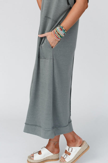 The Nest Laurel Short Sleeve Maxi Dress - Olive