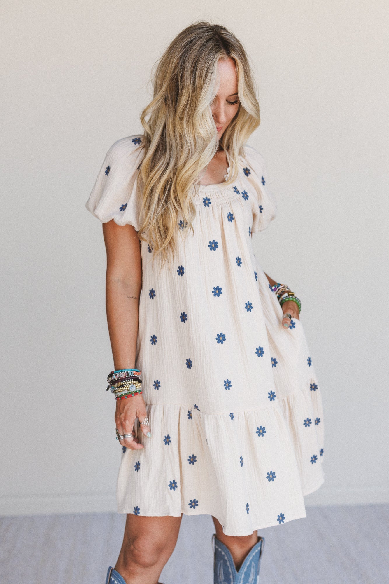 Savanna Spots Dress - Natural - Pre Order