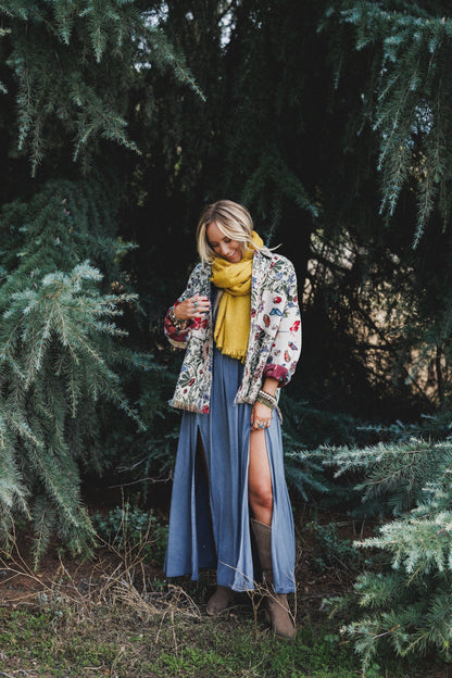 Daisy Chain Maxi Dress - Blue