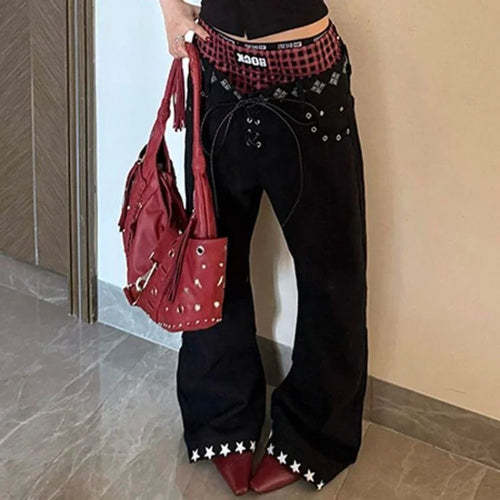 Drawstring Print Floor Pants