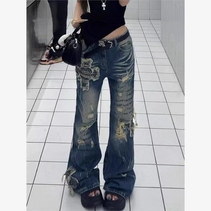 Vintage Washed Wide Leg Pants
