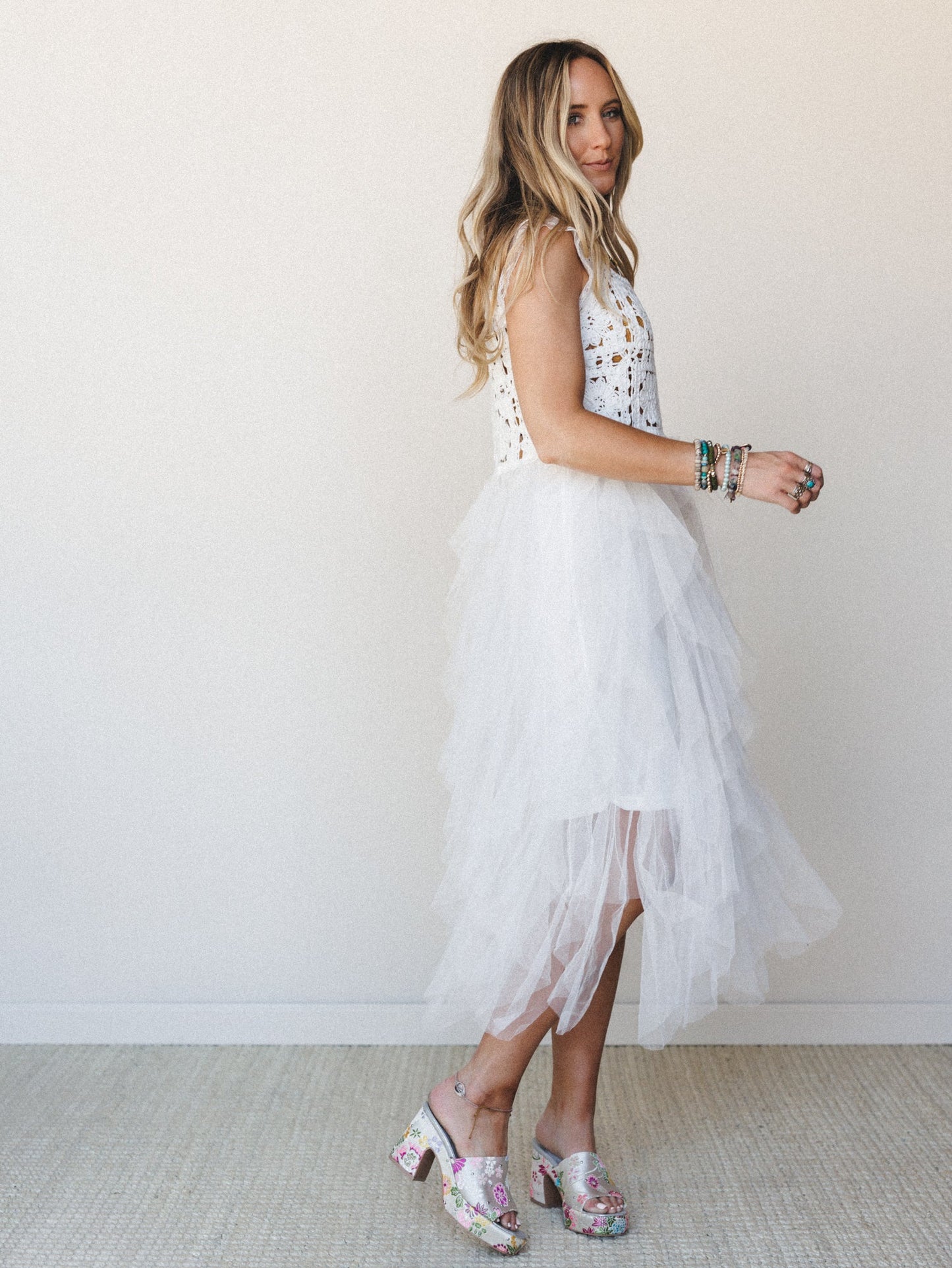 Desert Disco Dress - White