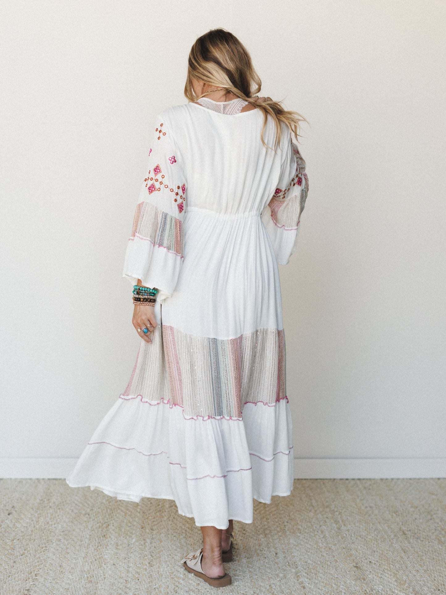 Tawny Flower Maxi Dress - Ivory Multi