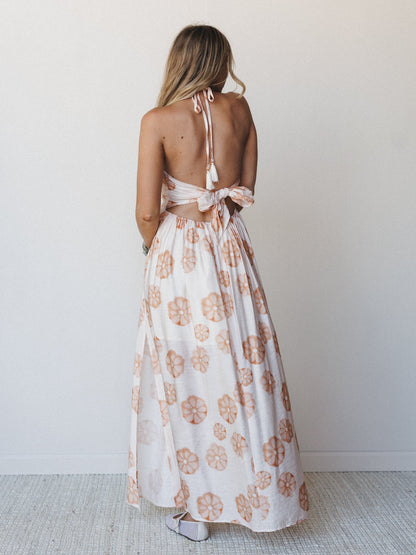 Flower Power Maxi Dress - Cream