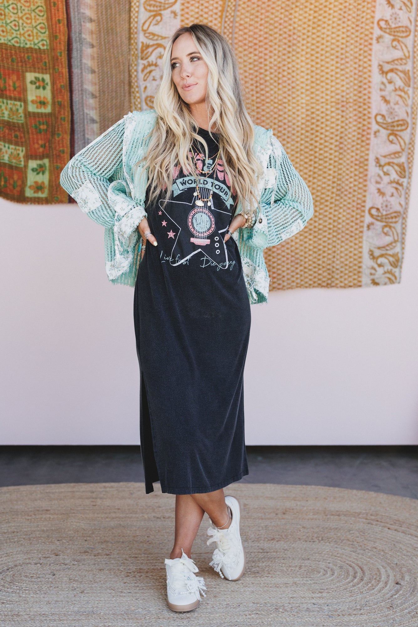 World Tour Tee Dress - Black
