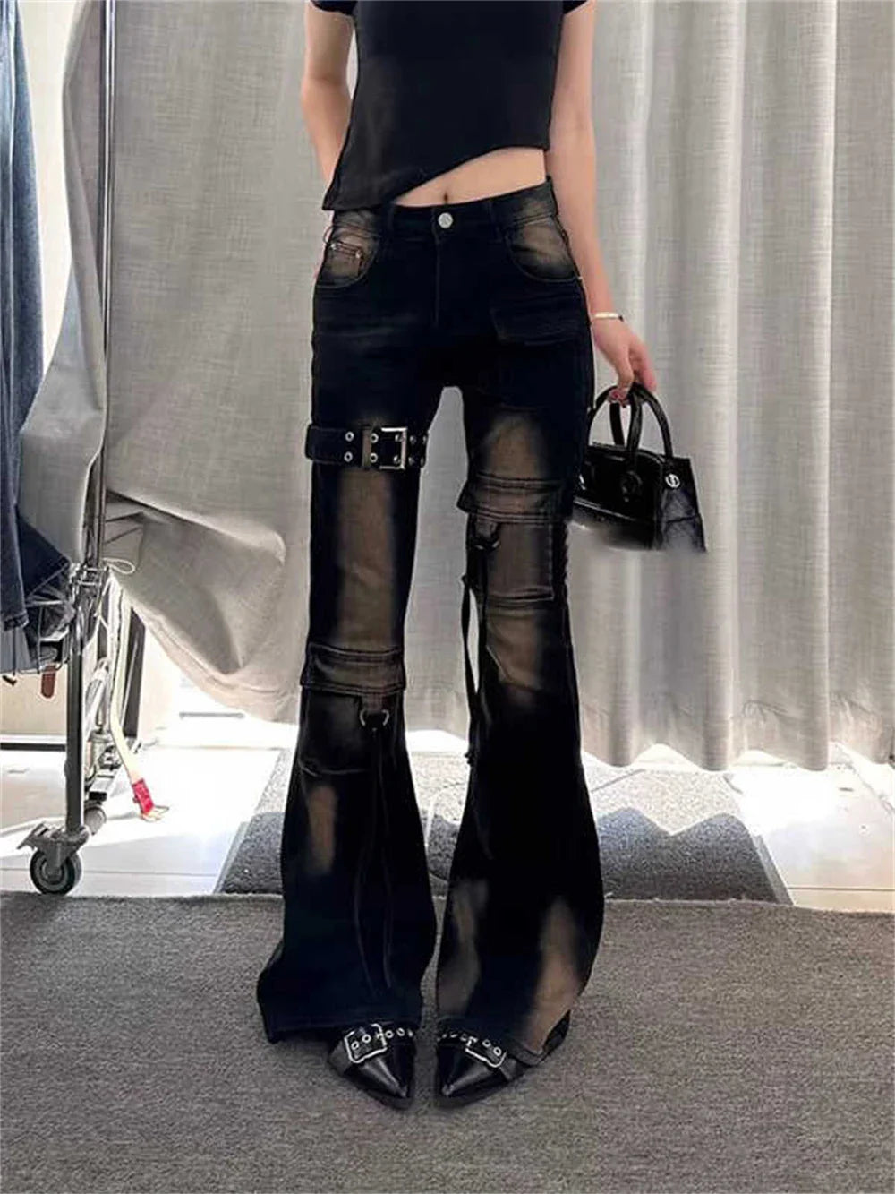 Vintage Denim Cargo Pants