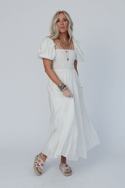 Back Stage Maxi Dress - Ivory - Pre Order