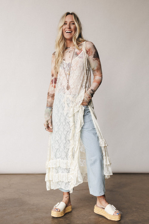Sweet Perfection Layering Maxi Dress - Cream - Pre Order