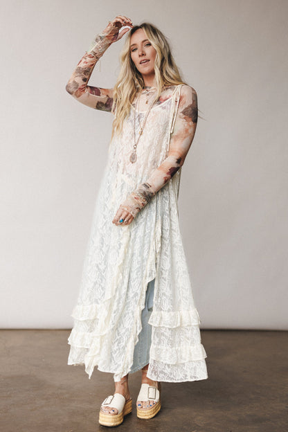 Sweet Perfection Layering Maxi Dress - Cream