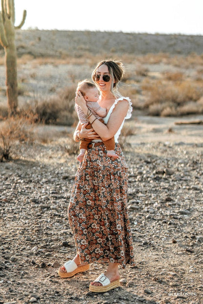 The Nest Daisy Rain Maxi Skirt - Fog Nude - Pre Order