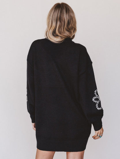Pressed Petal Dress - Black