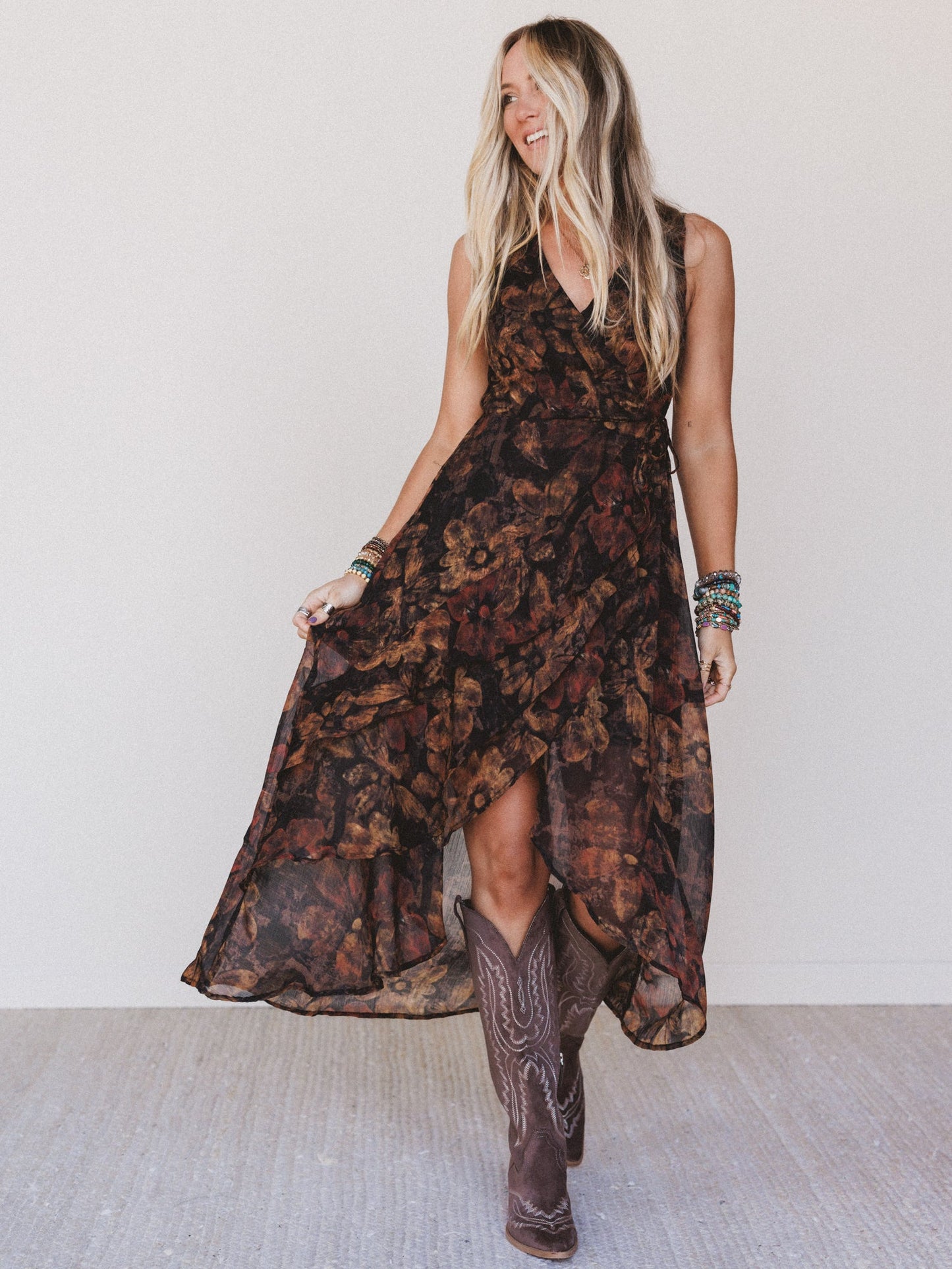 Jocelyn Wrap Dress  - Black - Pre Order