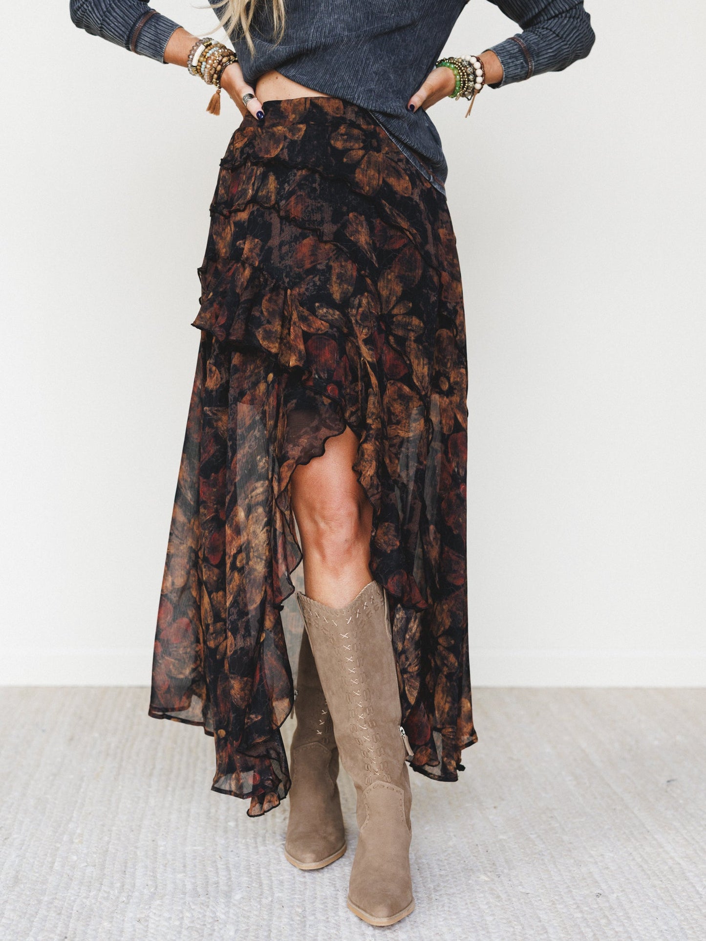 Frill Seeker Skirt - Black - Pre Order