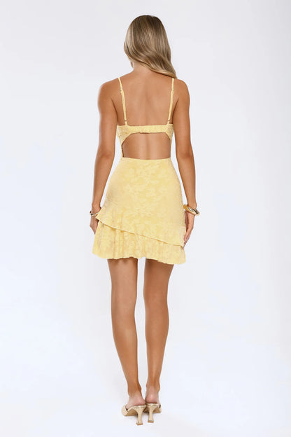 Lush Leisure Mini Dress Yellow
