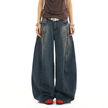 Pocket gradient low rise wide leg | Baggy Low Rise Jeans  | Festival Outfits Women