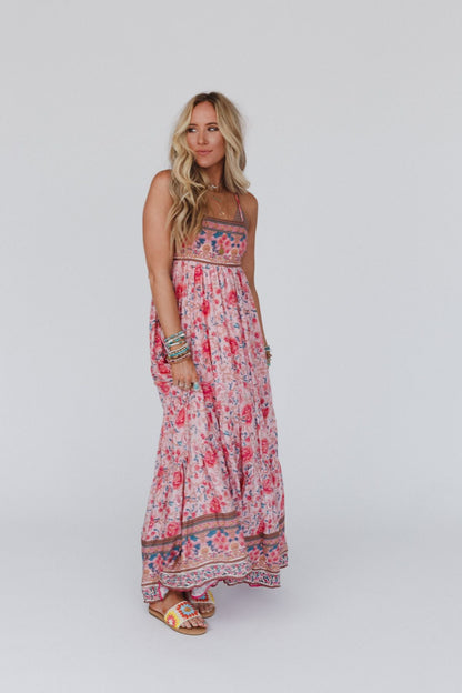 Lahaina Printed Dress - Pink Multi