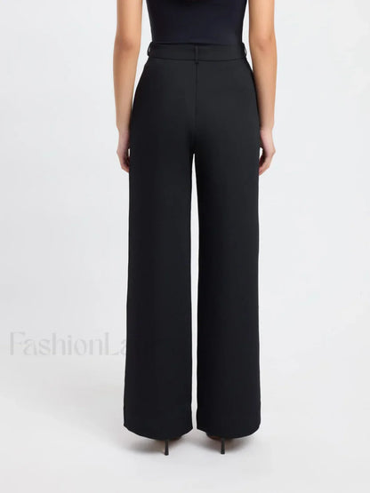 Business Casual Straight Trendy Leg Dress Pants