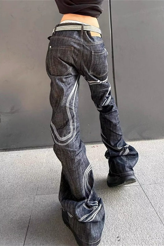 Patent Leather Straight Leg Cargo Pants