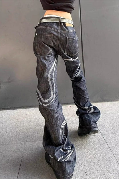 Patent Leather Straight Leg Cargo Pants