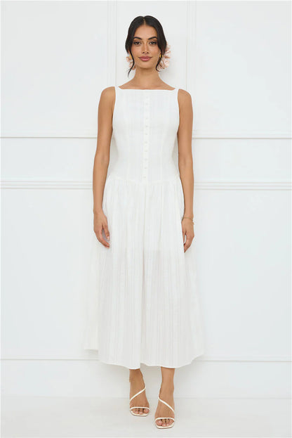 Serene Nights Maxi Dress White