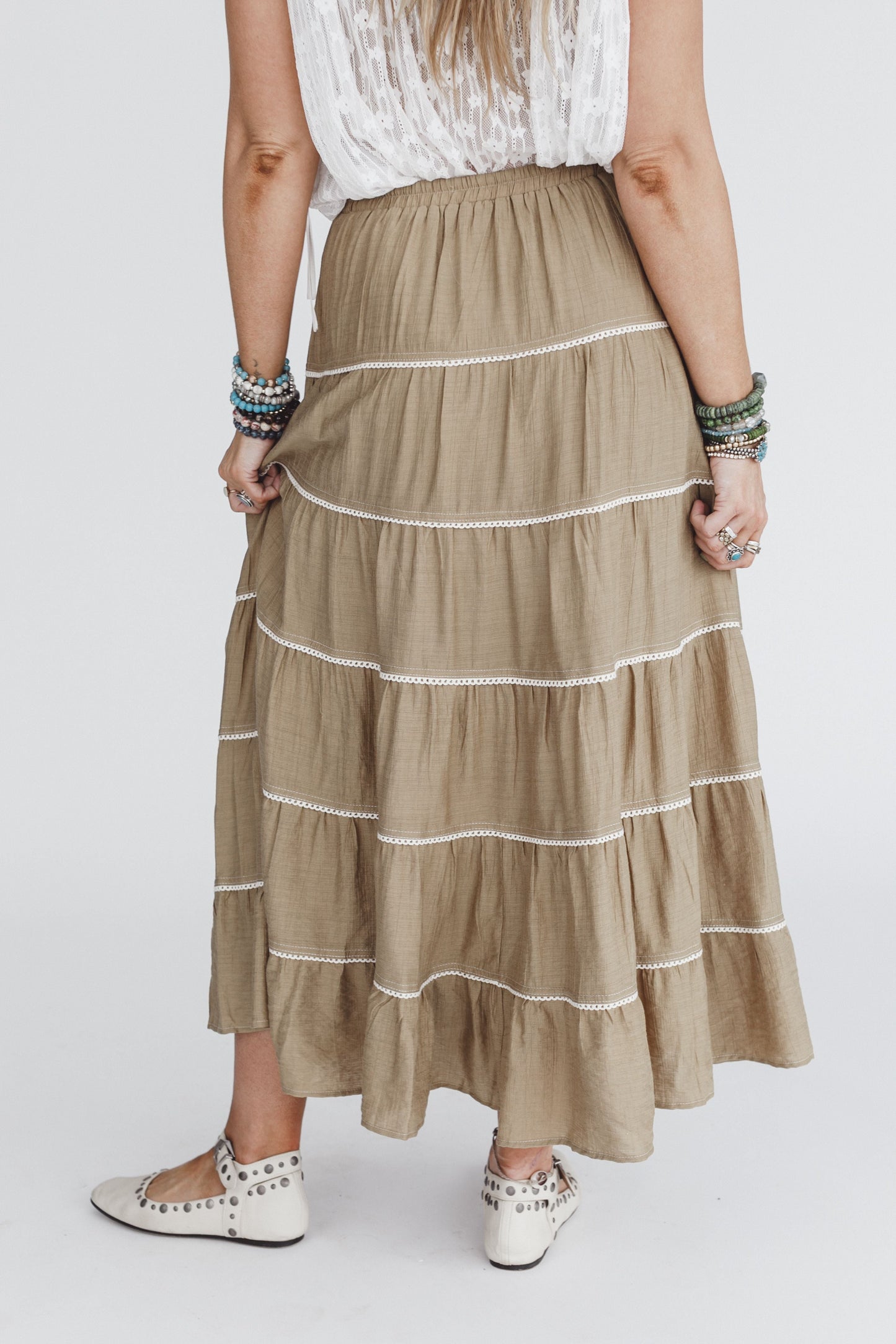 Mossy Grove Maxi Skirt - Olive