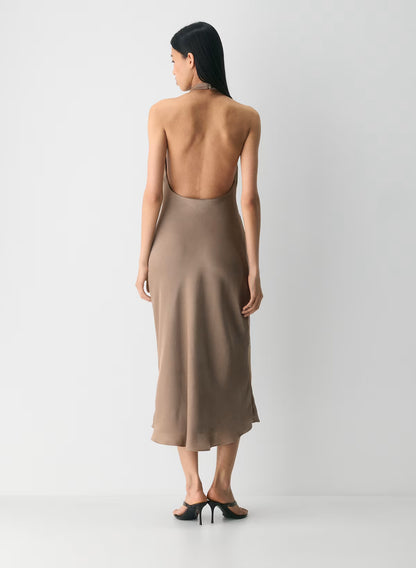 Audience Satin Halter Dress