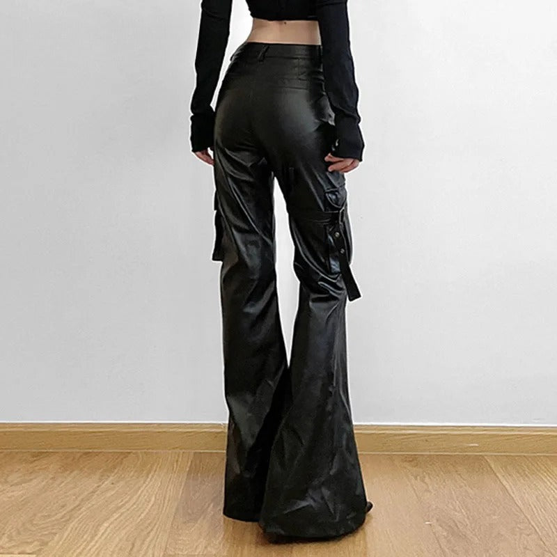 Cargo Waist Black Utility Pants