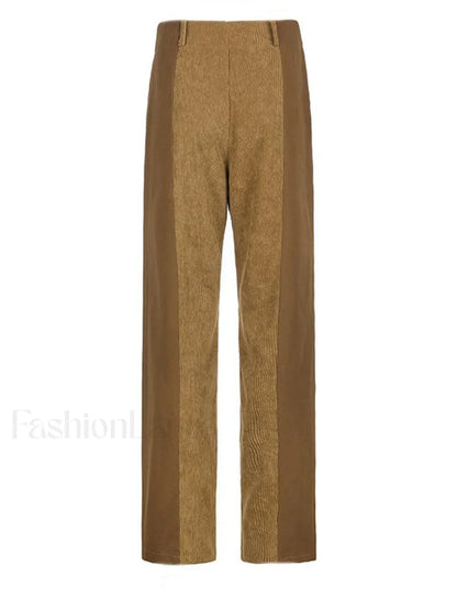 High Waist Y2K Corduroy Loose Pants