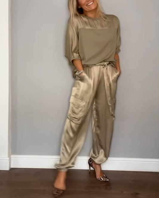 Ann - Outfit Set - Elegant - Material - For Everyday Wear