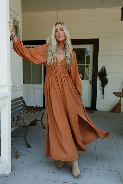 Wila Maxi Dress - Camel - Pre Order