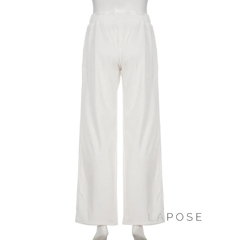 Alba Lace Patchwork Corduroy Pants