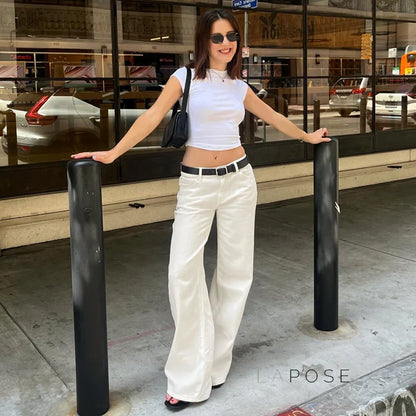 Andria White Straight-Leg Jeans