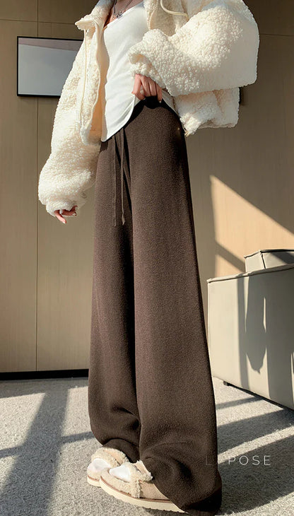 Avarie Cozy Wide-Leg Pants