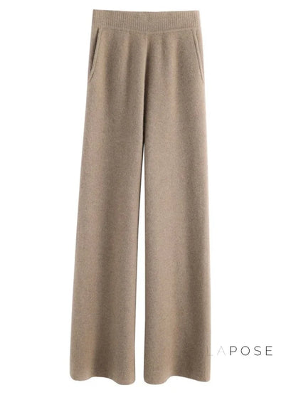 Ayana Cozy Knit Straight-Leg Pants