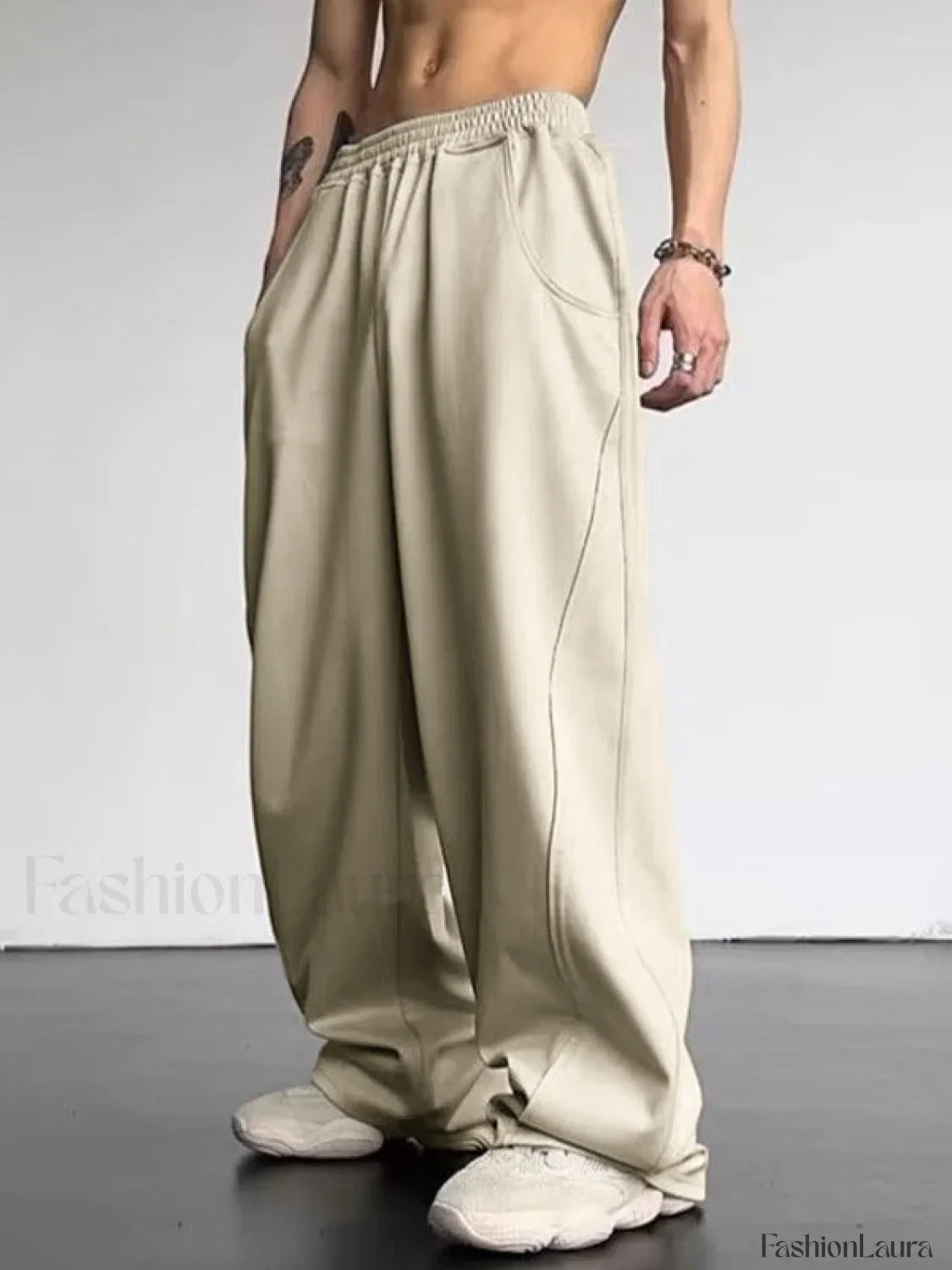 Men's Paneled Loose Casual Pants
