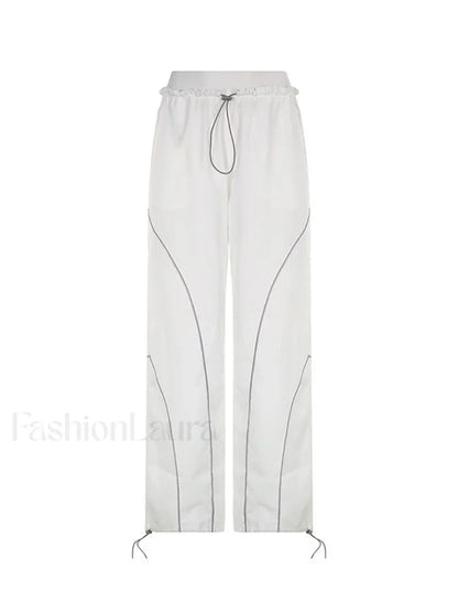 Pintuck Detail Straight Leg Pants